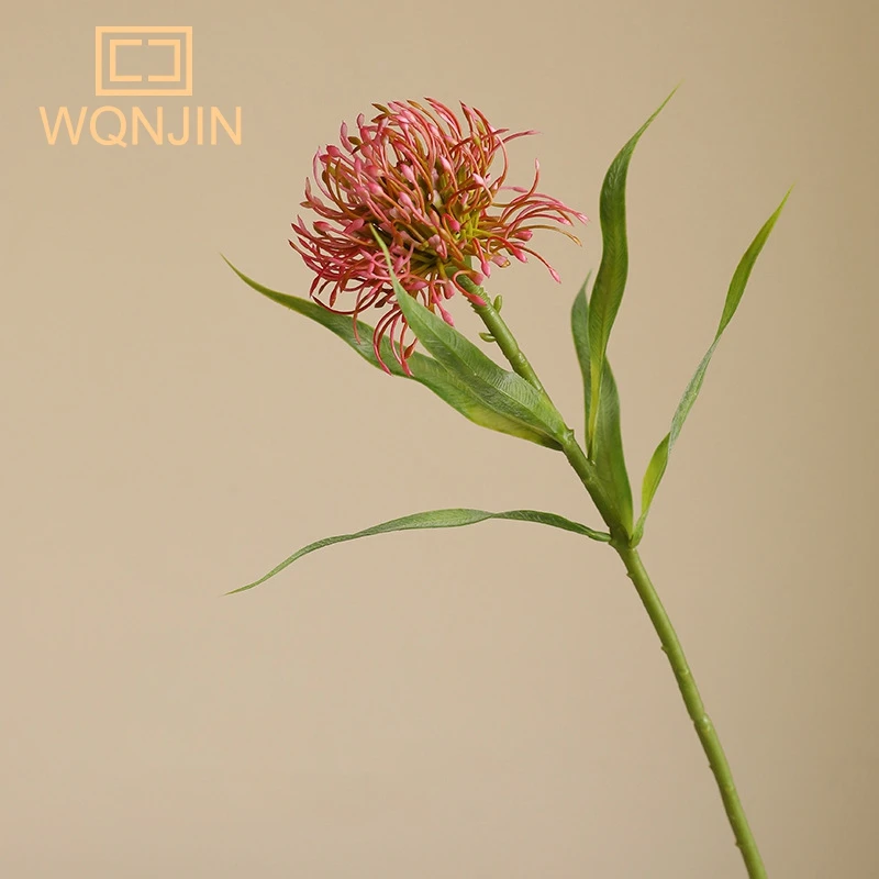 1 STÜCK, NEUE Simulierte Nadelkissenblume, Simulierte Grünpflanze Heimdekoration, Künstliche Blume, Hochzeitsdekorationsblume – Detail 8