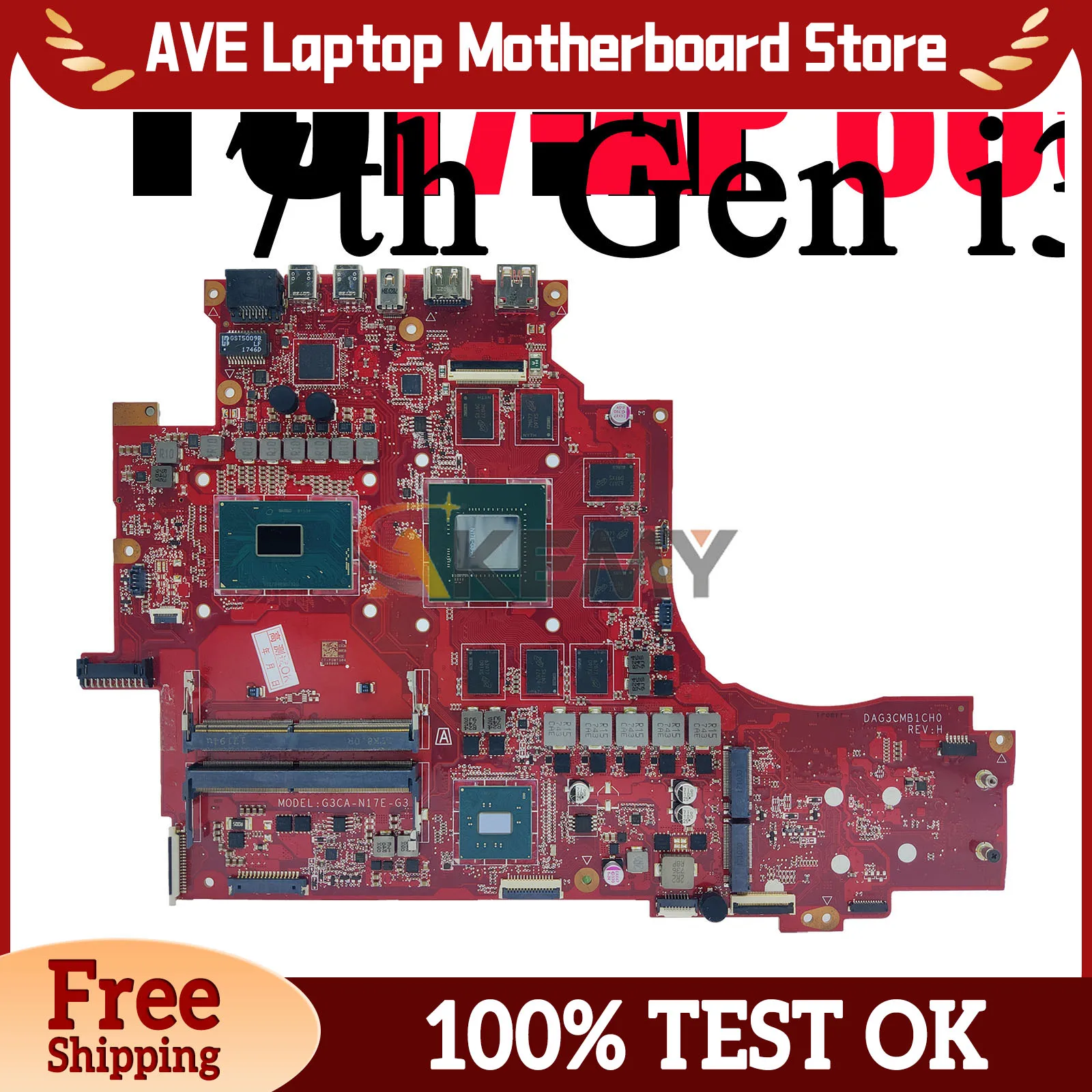 

DAG3CMB1CH0 For HP Omen 17-AP Laptop Motherboard 940623-601 With i7 CPU GTX1080 8GB GPU 100% Fully Tested