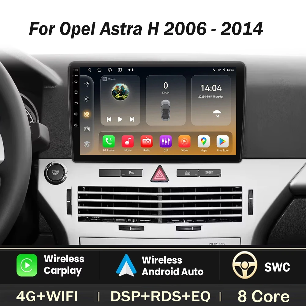 Car Radio Carplay For Opel Astra H 2006 - 2014 Android Auto Stereo Multimedia Video Player GPS navigation Screen Autoradio WIFI
