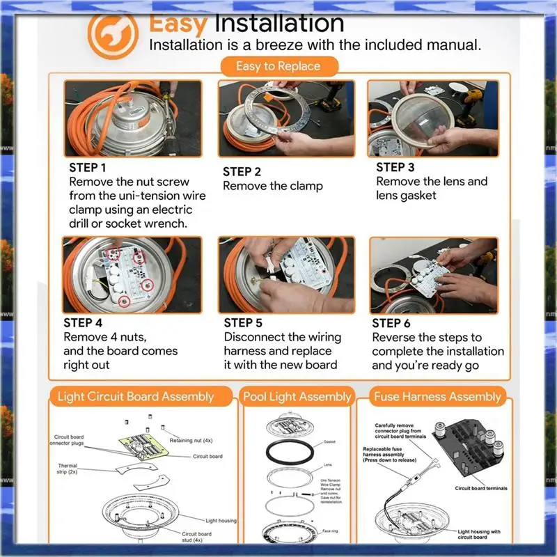 AS59 -619818Z مجموعة لوحة المحرك الخفيفة LED لـ Pentair Intellibrite 5G أضواء حمام السباحة LED الملونة 2Nd الجيل 2010- #2