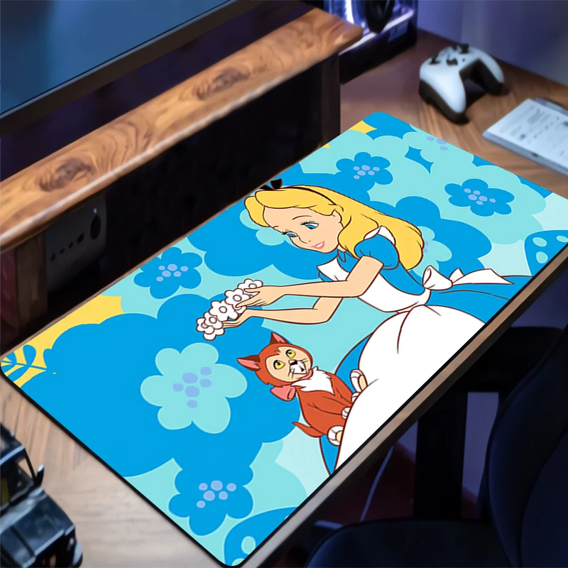 

Portable Mouse Pad Office PC Gaming Disney Movie A-alice in W-wonderland Non-slip Desk Mat Computer Pad Desk Mats Mousepad
