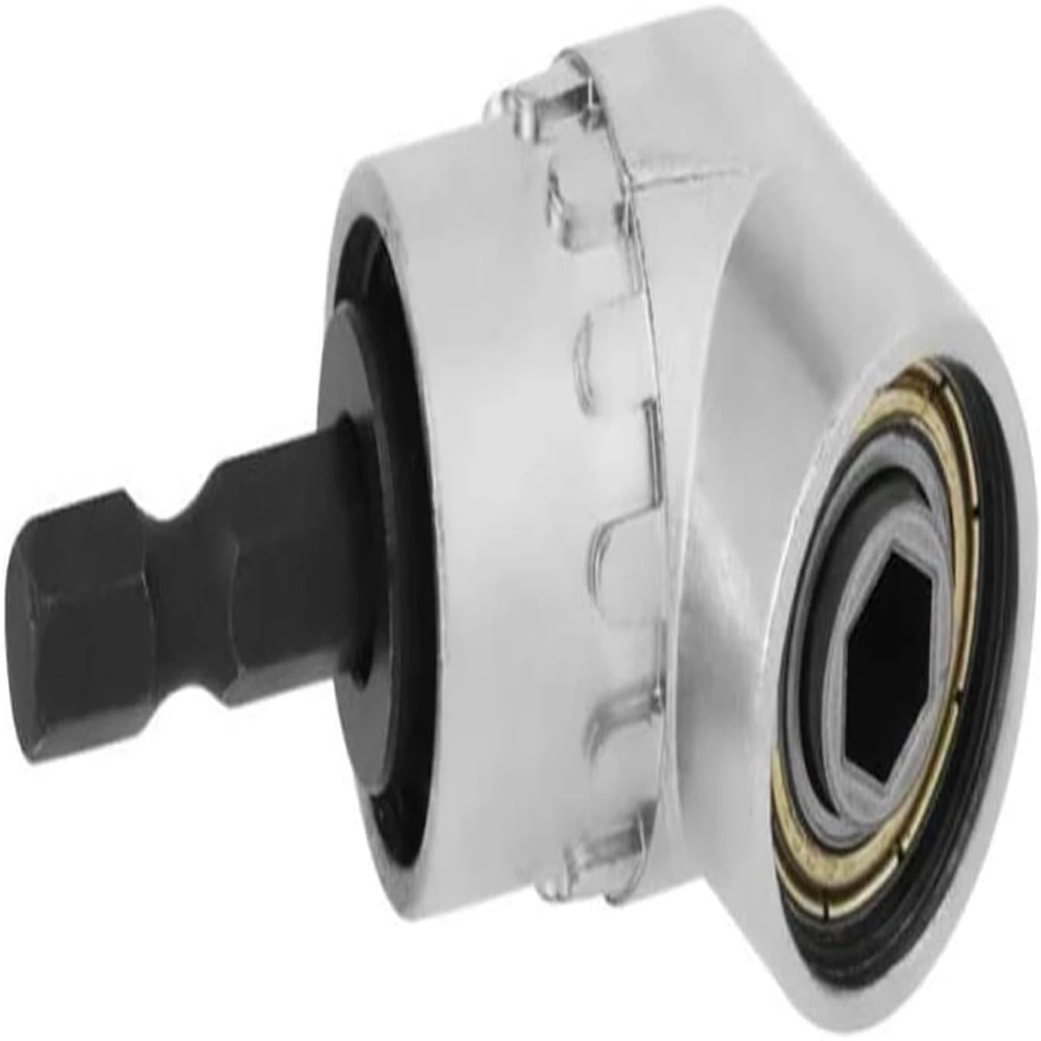 Эргономичный адаптер для сверла под прямым углом 105 градусов с шестигранным хвостовиком 1/4 дюйма — удобный отвертка, угловой держатель бит для точности