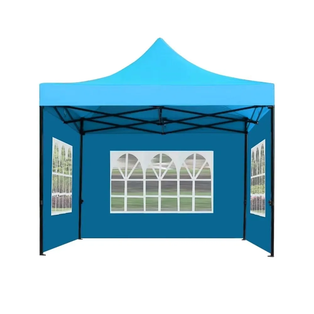 Custom Logo Waterproof Double Layer Square Steel Pop Up Event Tent Oxford Fabric Trade Show Canopy Durable Outdoor