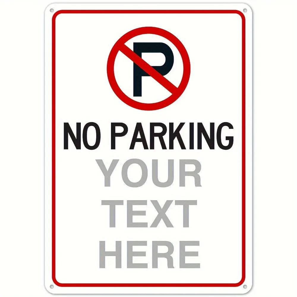 Personalized Custom Aluminum No Parking Wall Plaque 12x8 Inch Waterproof Decor Only For Private Driveway Home Ornament