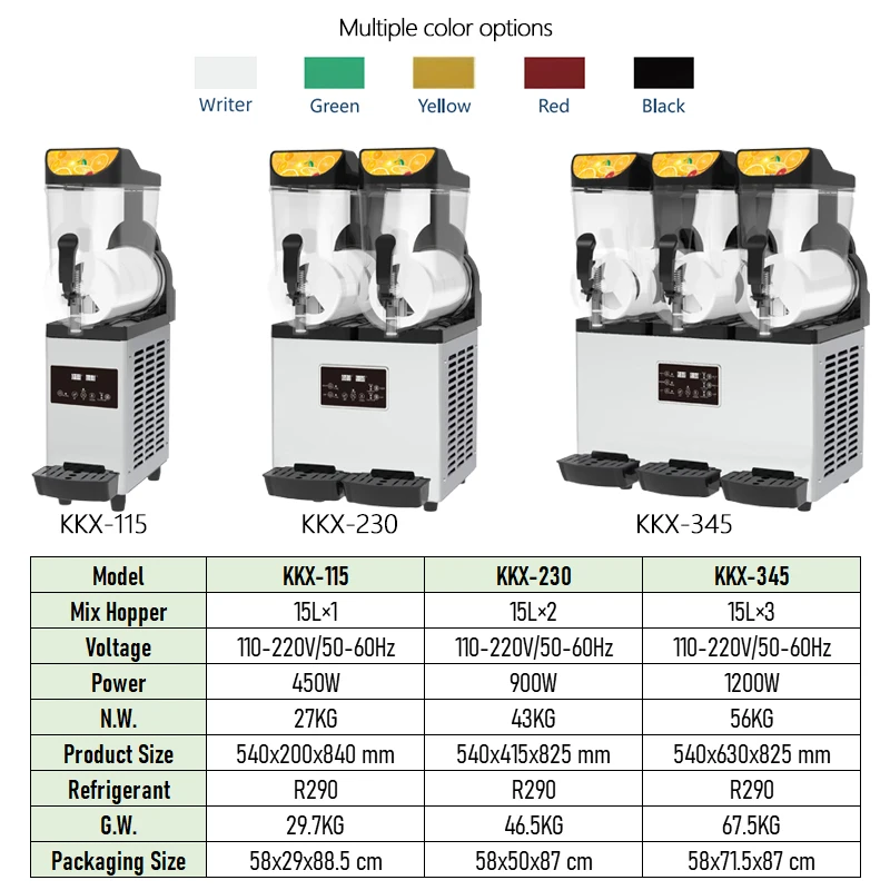 Smoothie Machine 2 Tanks 15L Slushy Maker Slushie Ice Making Machine Frozen Drink Slush Machine For Commercial Food