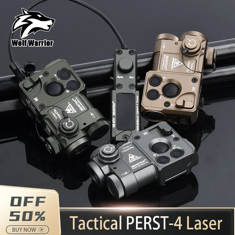 

Tactic Metal PERST-4 Aiming Laser PEQ Red Dot Green Blue IR Strobe Laser Tactical adjust reset zero/brightness Airsoft Indicator