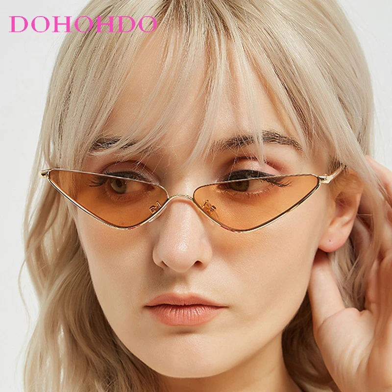 

Vintage Metal Small Cat Eye Eyewear Brand Designer Sunglasses Women Men Traveling Driving Shades Eyeglasses Female UV400 Очки
