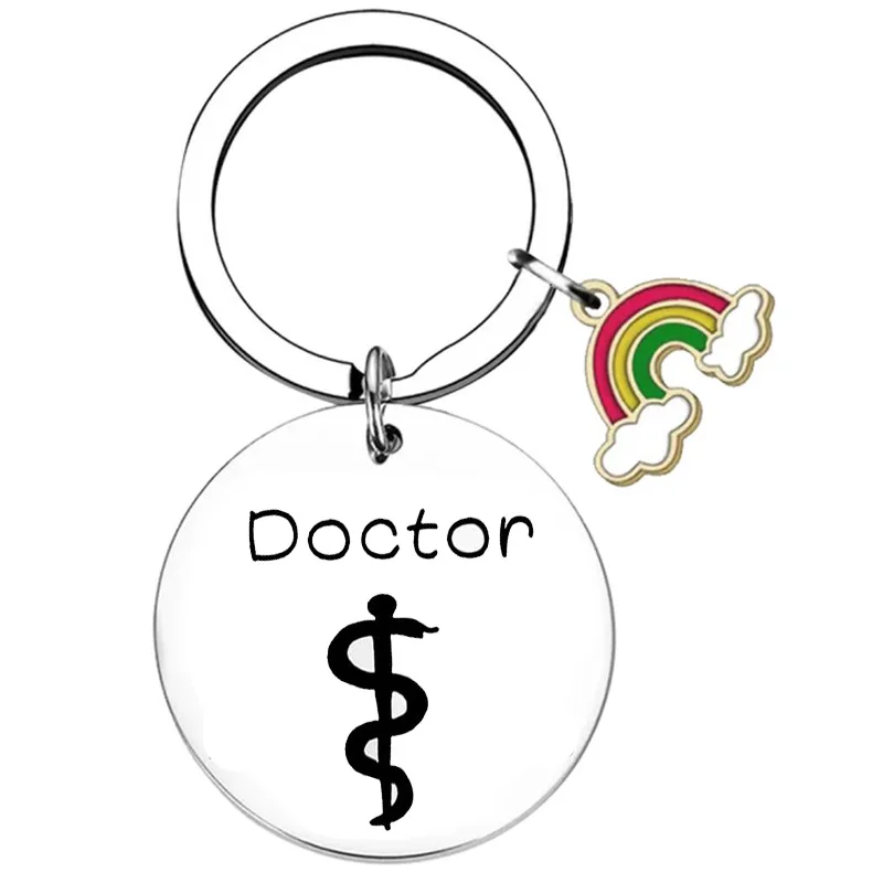 Cute PhD in Progress Future Dr Doctor Gift Keychain Medical Doctorate Student Graduation Gift Key Chain Pendant Jewelry