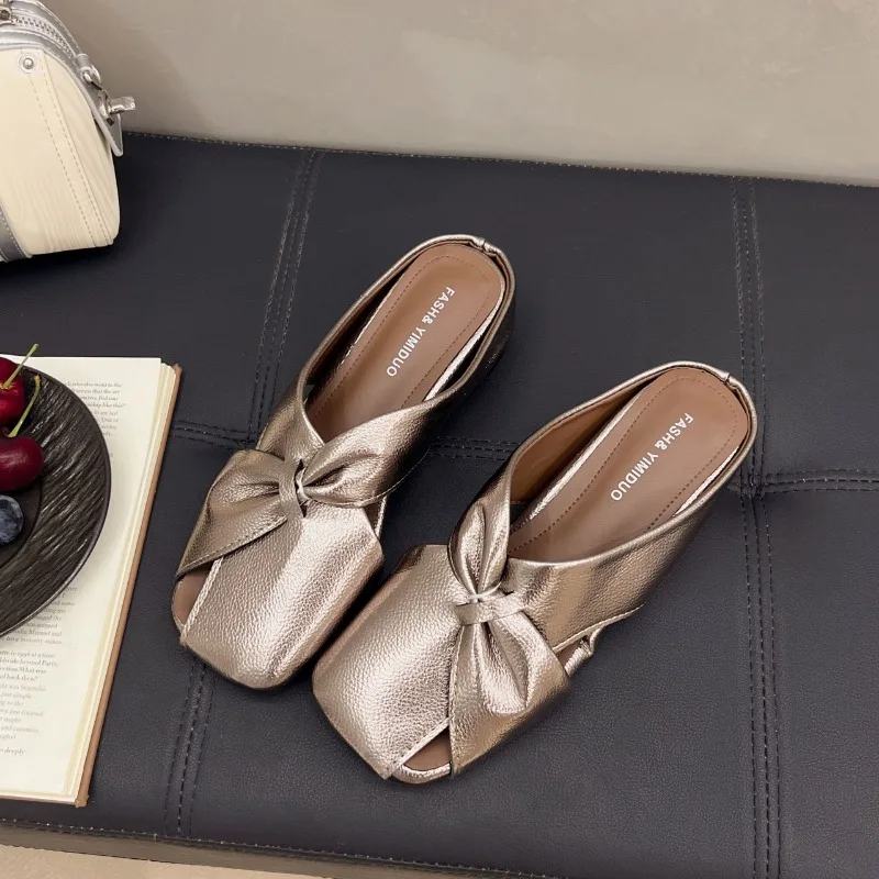 

2026 New Women Shoes Fashion Hollow Out Wedge Heel Slippers for Woman Exquisite Baotou Casual Shoes Designer Shoes Zapatos Mujer