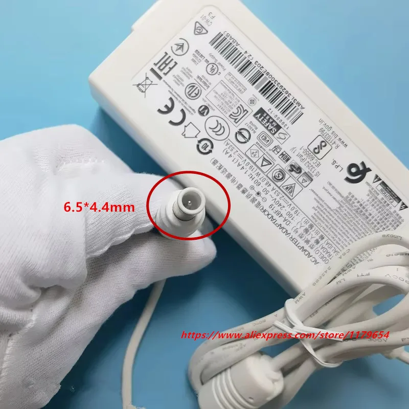 الأصلي 19 فولت 2.53A 48 واط شاحن محول التيار المتردد لشاشة LG 19 "20" 22 "23" 24 "27" 29 "مصدر الطاقة LCAP35 LCAP45 ​   DA-48F19