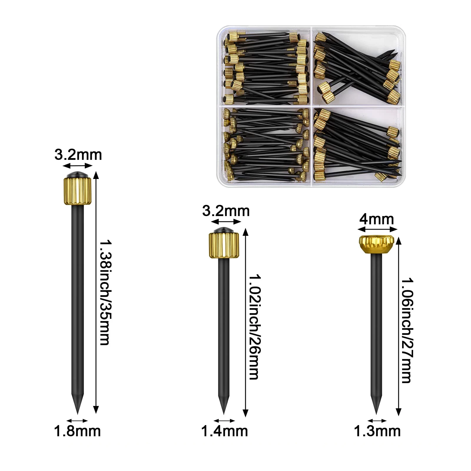 Picture Pins Brass Head Nails Wall Decorative Nail for Hanging Pictures Frame Kit Hardware Tool Photo Hook Hangers