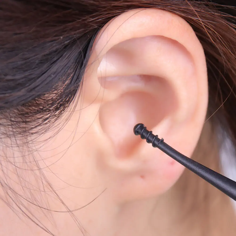 

Набор для удаления ушной серы из нержавеющей стали, профессиональный набор инструментов для чистки ушей со спиральной пружинной лопаткой, противоскользящий эргономичный дизайн