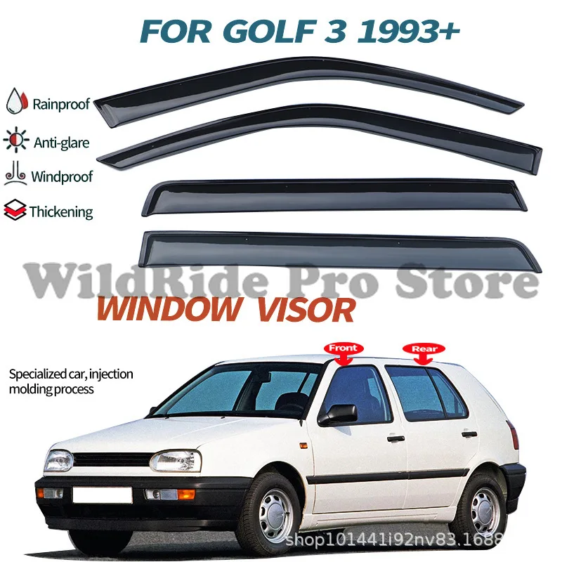 1 set For Volkswagen Golf 3 MK3 1993+ Rain Visors Window Deflectors Export Foreign Trade