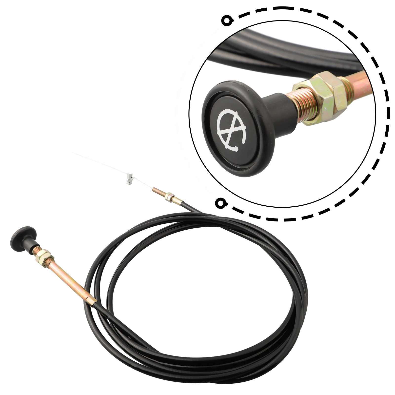 Commercial Engine Stop Cable Wire Control Length Compatible with Cars and Trucks Flameout Line 6mm/10mm Thickness