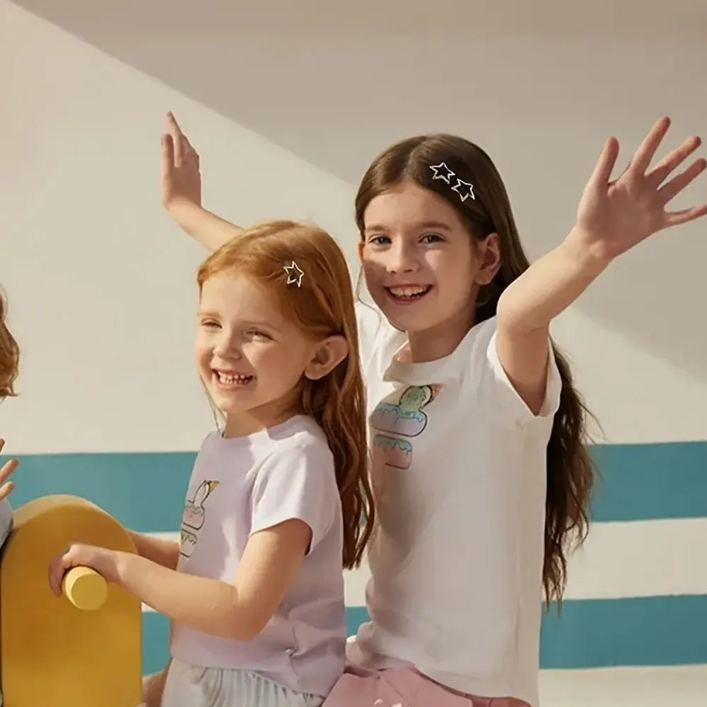 مشابك شعر Y2K على شكل نجمة فضية للفتيات، أغطية رأس على شكل نجمة معدنية، دبابيس بوبي، إكسسوارات مشابك شعر بانك