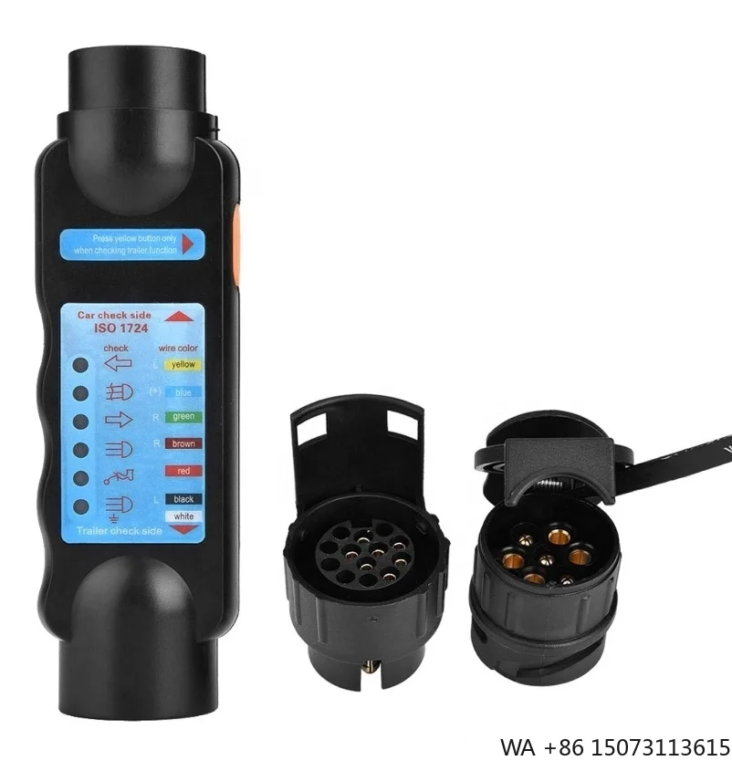 

Trailer Socket Tester SET 12 V 7 Pin /13 Pin Towing Light Wiring Cable Circuit Plug Socket Tester Connector Tool for Car Trailer