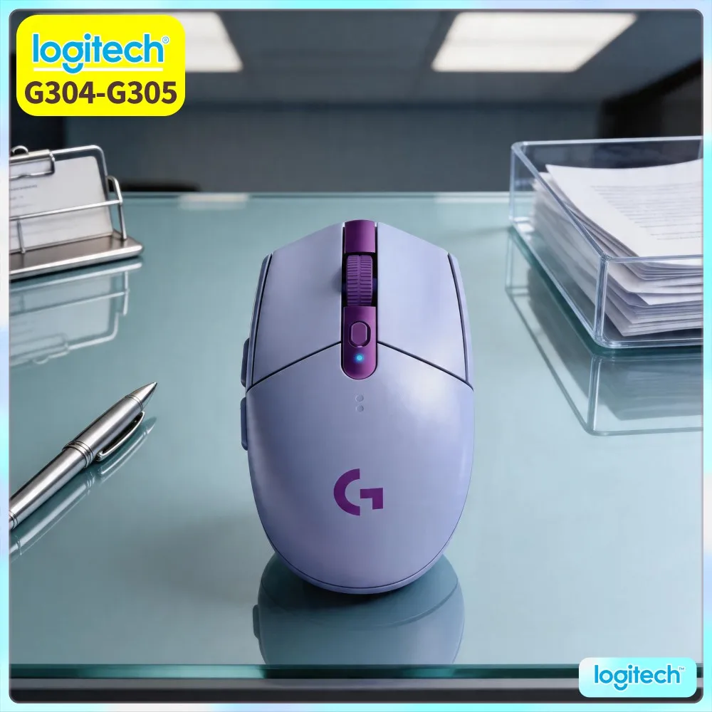Logitech G304 LIGHTSPEED Wireless Gaming Mouse 12000 DPI 1Ms Latency HERO Sensor 250Hr Battery Fast Operation PC Gamers