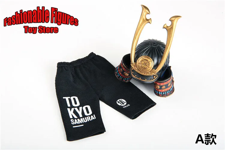 1/6 Men Soldier Samurai Helmet Shirt Shoes Pants Japanese Street Hip-Hop Dance Clothes For 12Inch Action Figure Dolls Model