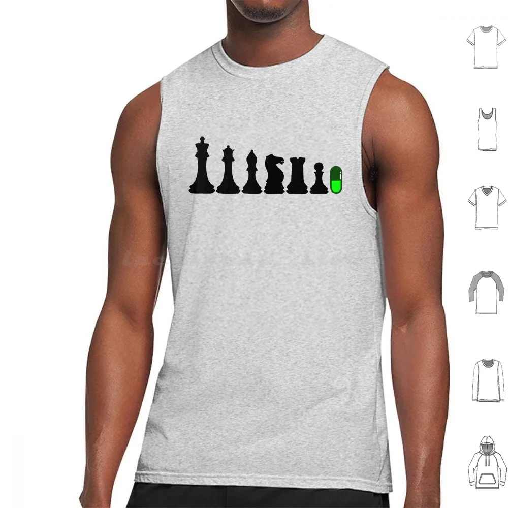 Pill'S Gambit Tank Tops Vest Sleeveless Queens Gambit Chess