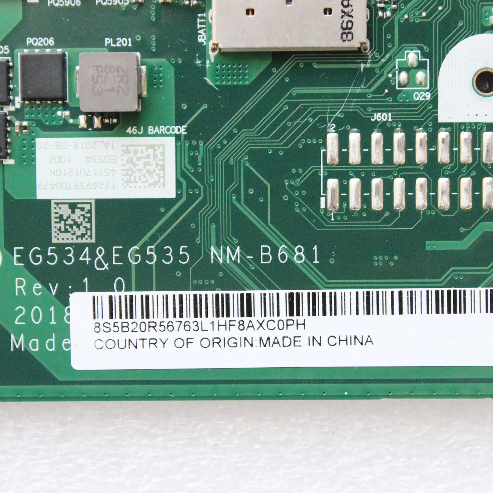 Imagem -03 - Placa-mãe Portátil para Lenovo Ideapad Usado 5b20r56763 33015arr Eg534 Eg535 Nm-b681 R32200u r5 r7 4g Ram 100 de Trabalho