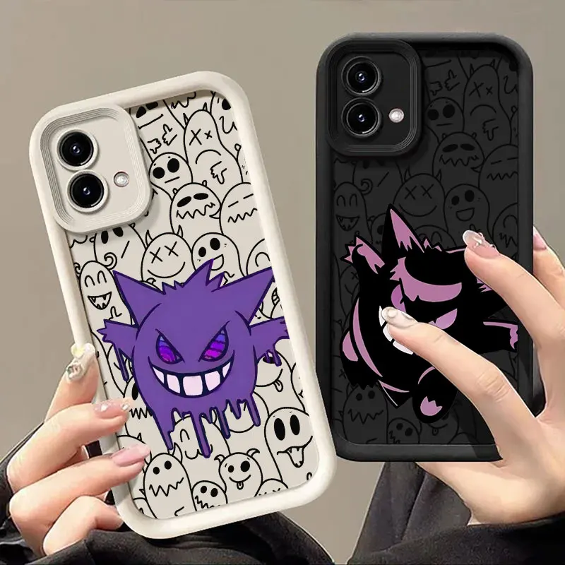 

Ghost Gengar Anime Phone Case For Motorola Moto Edge 60 50 Fusion 40 NEO G85 G84 G75 G54 G53 G35 G34 G22 G15 G14 E32 Funda Cover