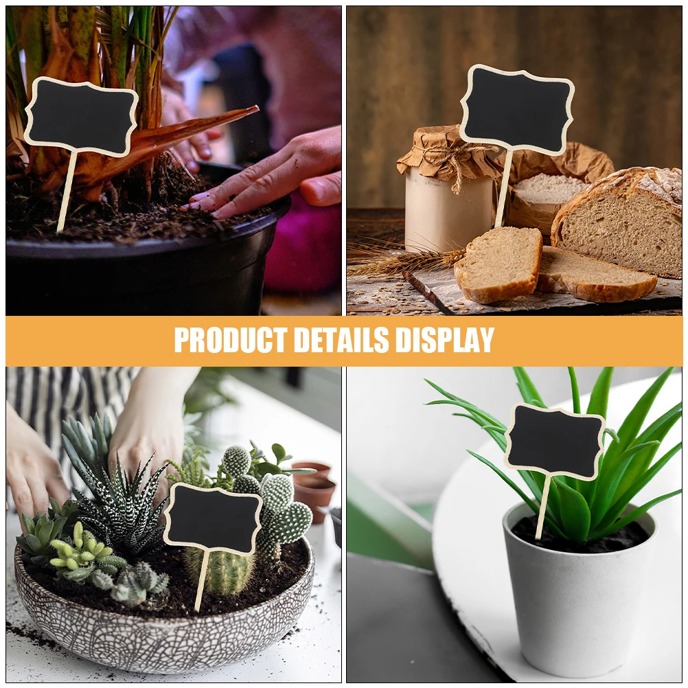 20pcs Mini Blackboard Signs Portable Compact Small Chalkboards for Home Office School Party Buffet Labels Food Signs Gardening