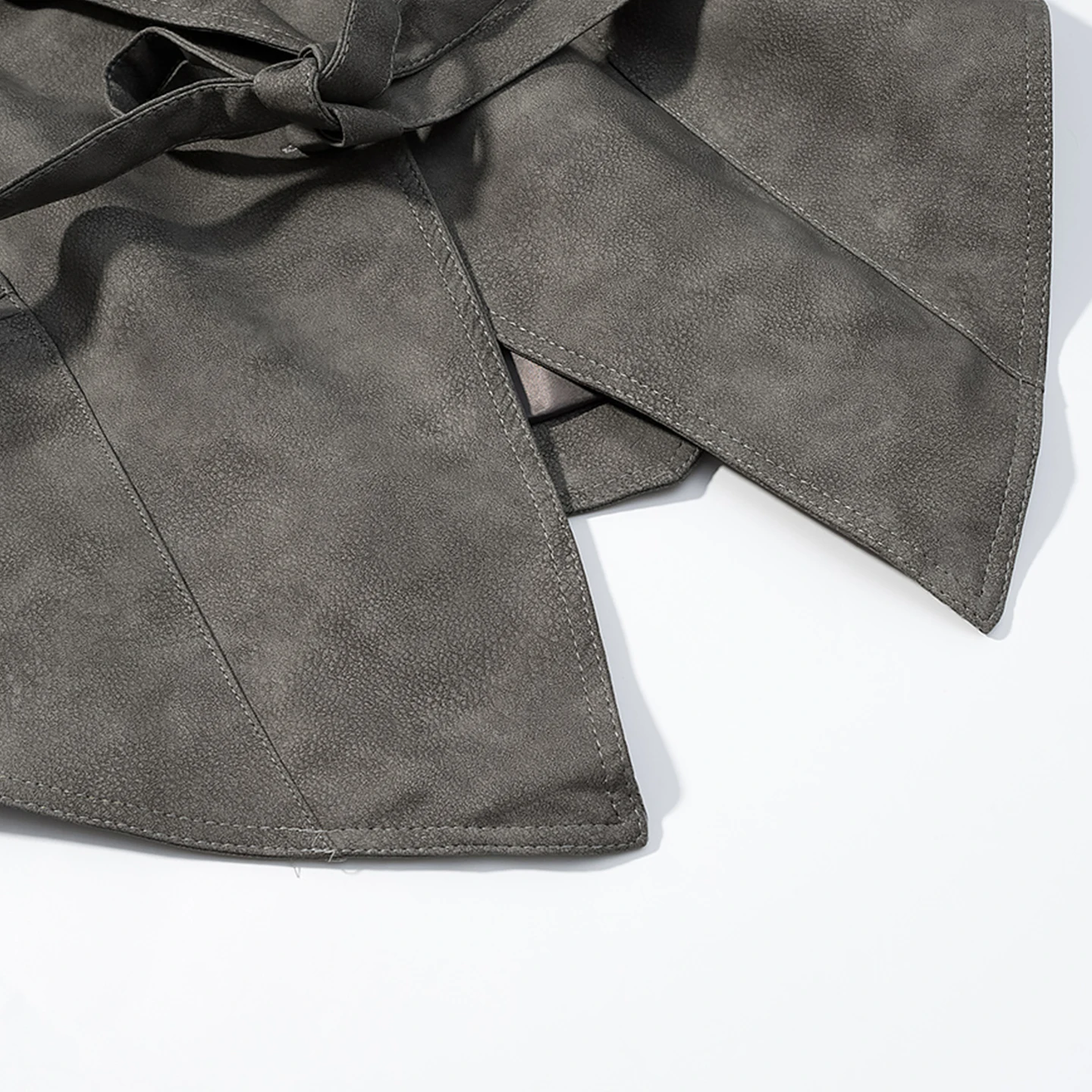 جايت جلدي أنيق للنساء مع حزام بزر واحد وياقة Fruitenen ort Sle وصل حديثًا للخريف Z