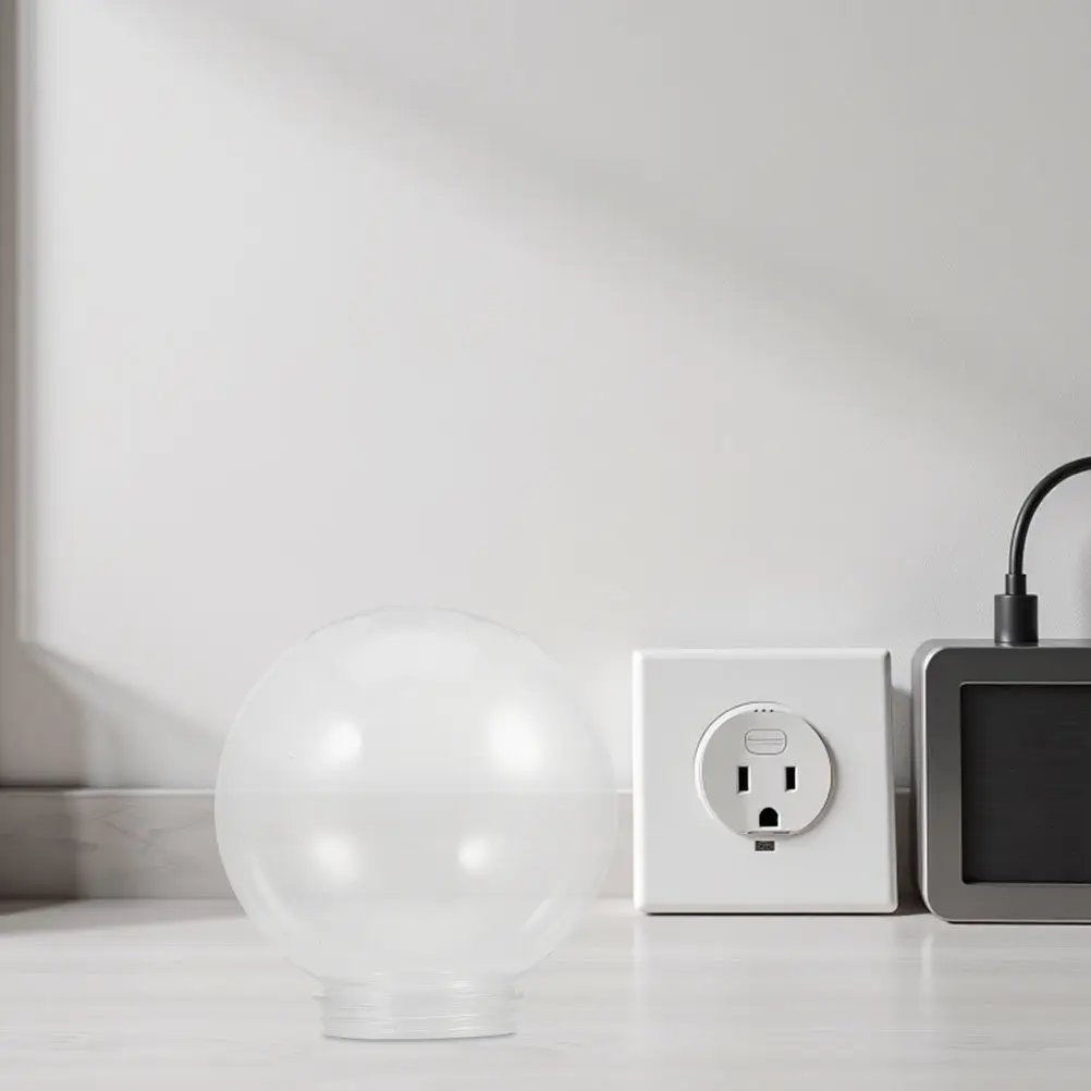 Clear Acrylic Transparent Spherical Lampshade Replacement Outdoor Garden Wall Light Globe for Ceiling Wall Fixtures Pendant