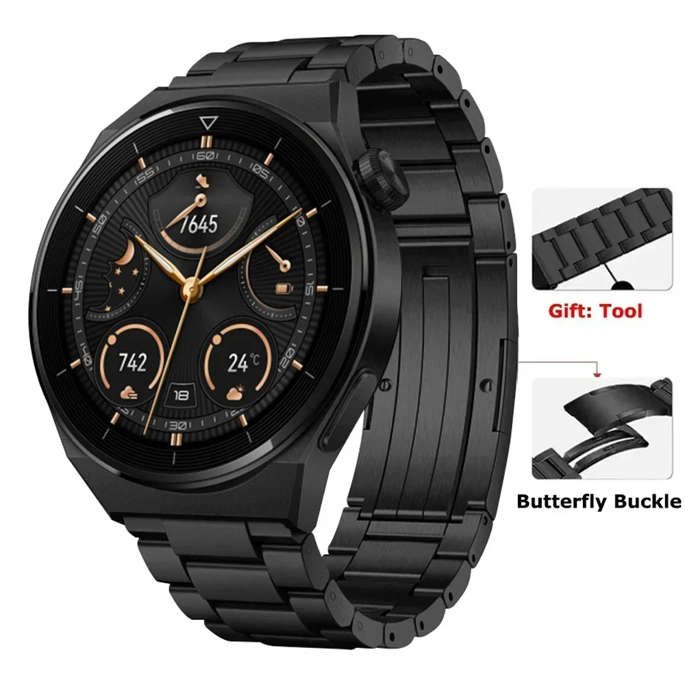 Luxury Titanium Strap Band for Huawei Ultimate GT2/3 Pro 22mm Universal Metal Strap for Samsung Galaxy Watch 46mm 3 45mm Gear S3