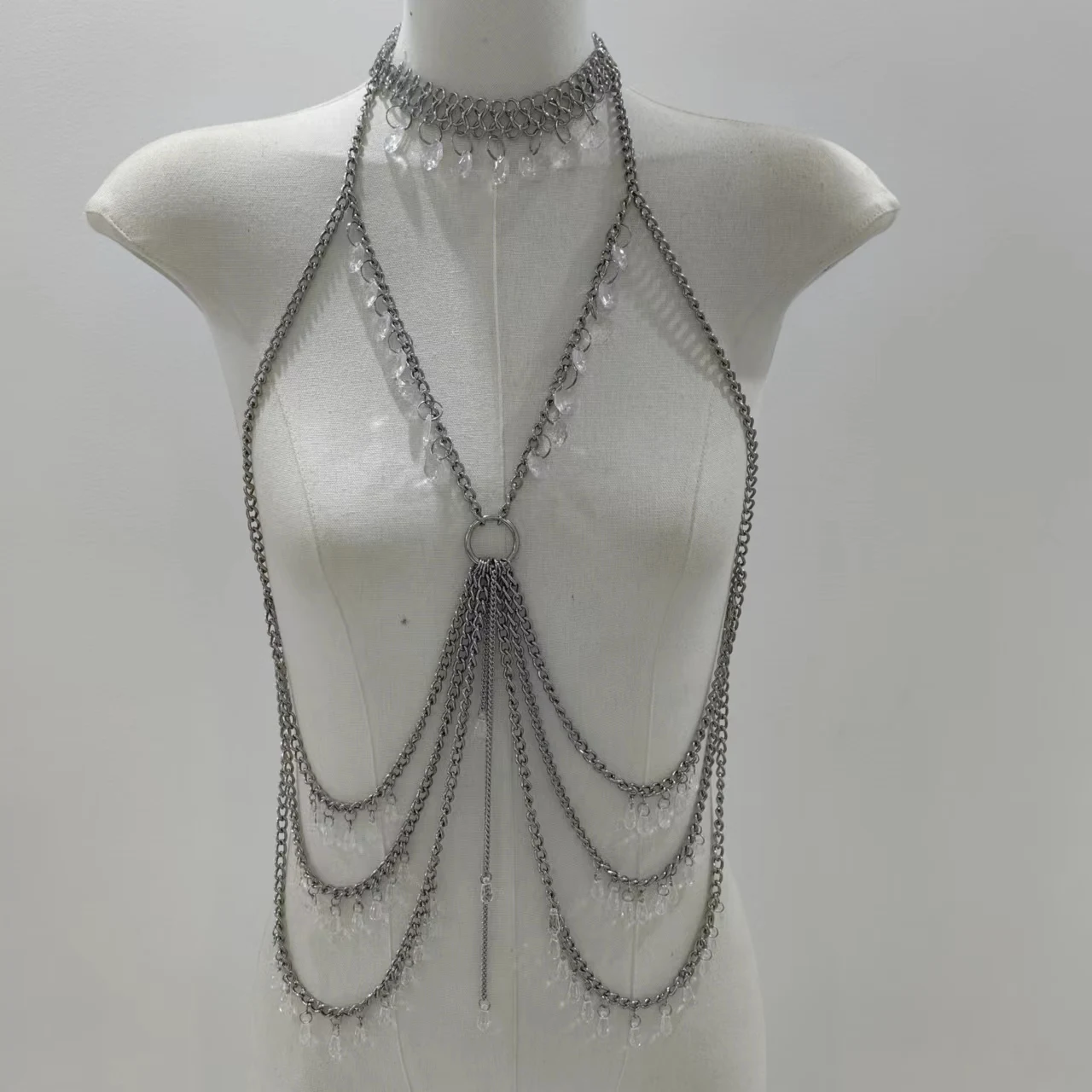 body chainNew sexy sequin backless chain women\'s back chest chain for women