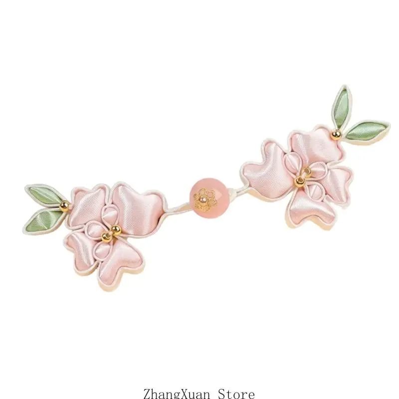 Satin-Stoffknopf mit goldener Perlenverzierung 3XUF – Detail 10