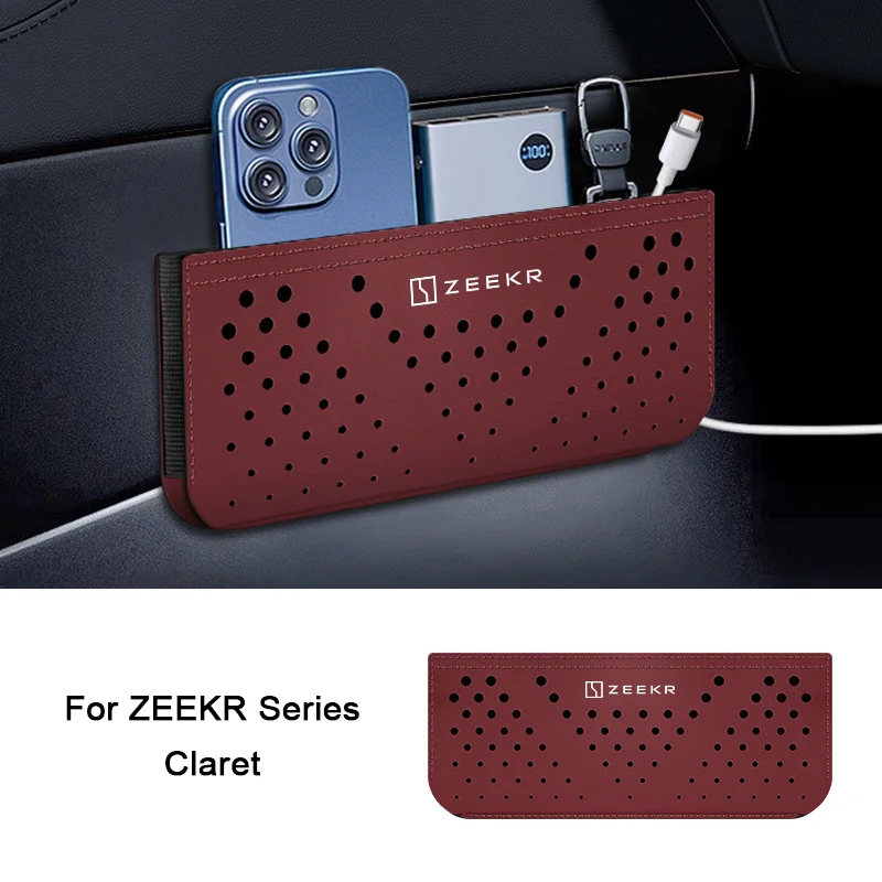 For ZEEKR 001 007 009 7X Z Paste Type Storage Box put cell phone bag Multi-Functional Car Seat Back Net Storage Bag Accessories