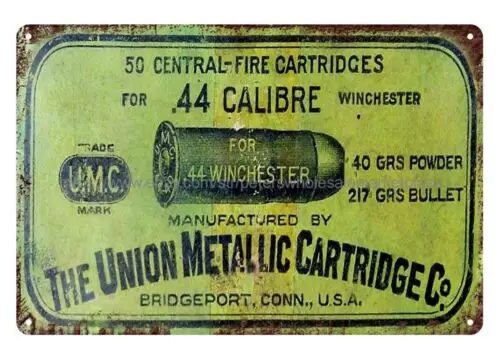 UMC .44 Caliber Ammo metal tin sign interior decorating styles