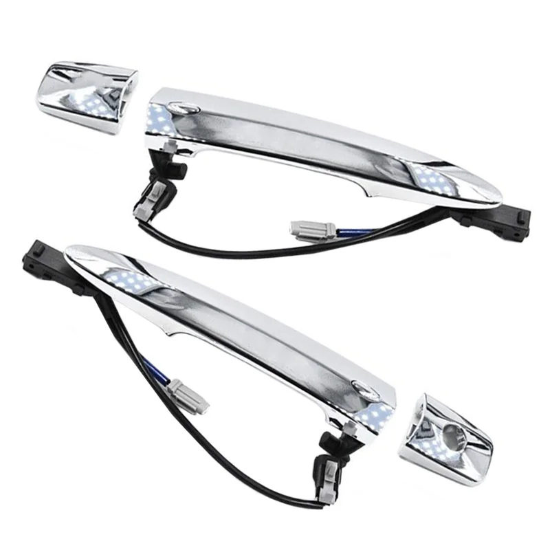 

1 пара хромированных пластиковых передних наружных дверных ручек автомобиля, подходит для Nissan Leaf Sentra Maxima Murano 806451AA0A 806461AA0A 806469N00A