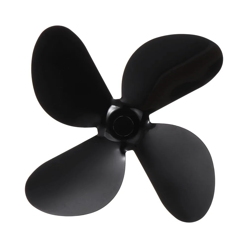 4 Blades Wood Stove Fan Heat Power Stove Top Fan Black Fireplace Fan Wood Fireplace Fan Pellet Stove Fan Fireplace Accessories