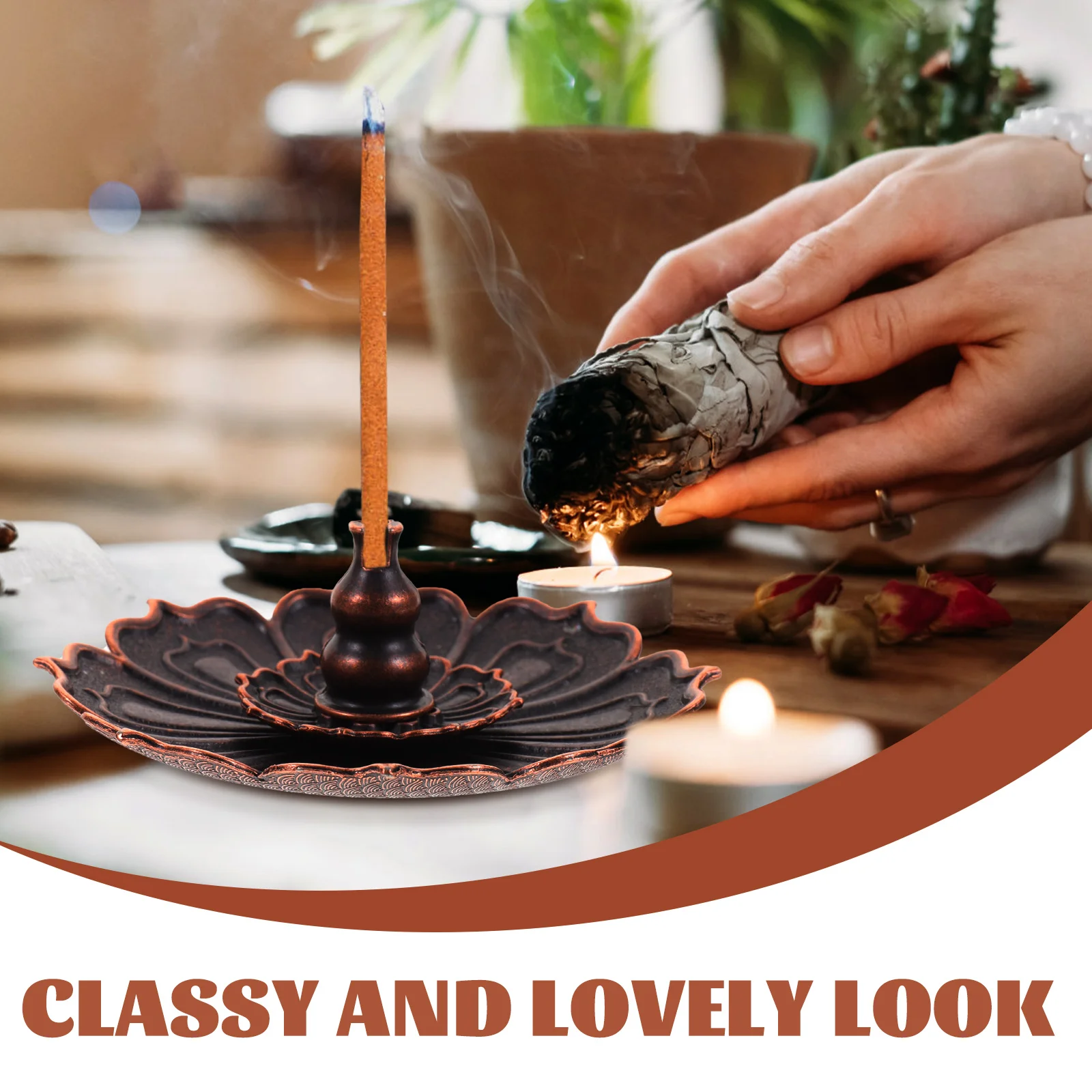 

Incense Burner Holder Scented Sticks Decor Decorative Fragrance Tray Dining Table