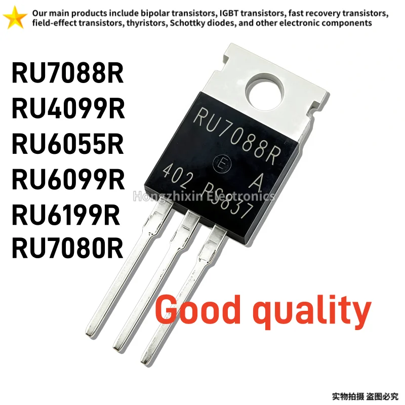 RU6199R RU7080R 10PCS Good quality RU7088R RU4099R RU6055R RU6099R TO-220 N-channel, trench power MOS transistor