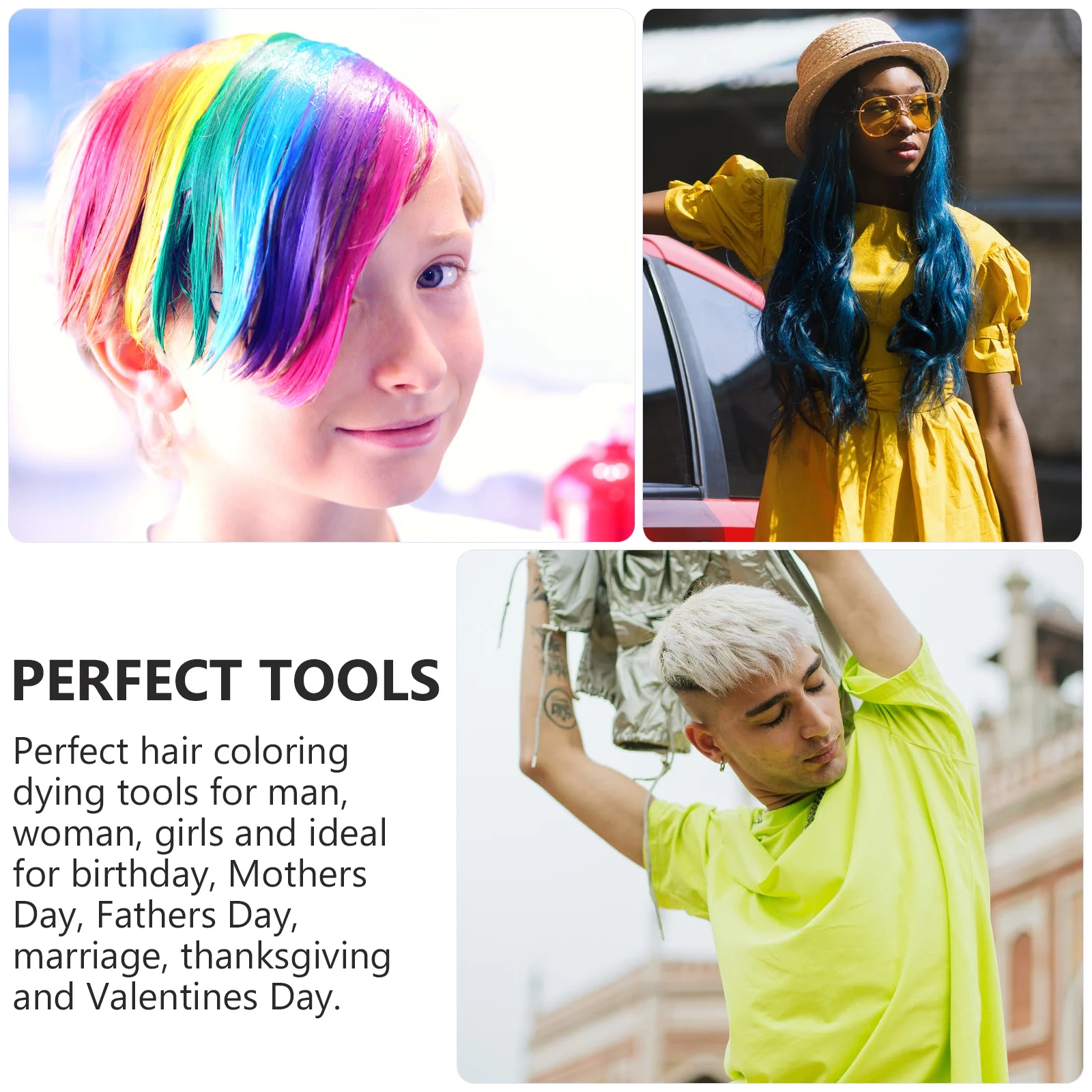 

7Sets Hair Coloring Tool Durable Safe Accessories for Salon Home Use Easy Clean Reusable Antistatic Hair Coloring Tool