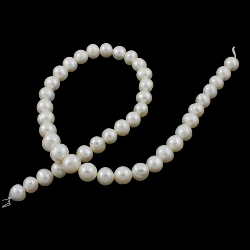 

YYW High Quality 9-10mm 100% Natural Freshwater Pearl Beads White Pearl Round Loose Beads DIY Necklace Bracelat Jewelry Making