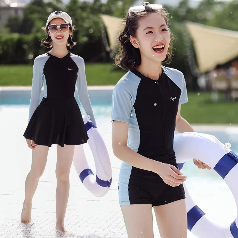 New Summer High-end Sports Style Hot Spring Swimsuit One-piece Sports Boxer Shorts Western-style Swimsuit
