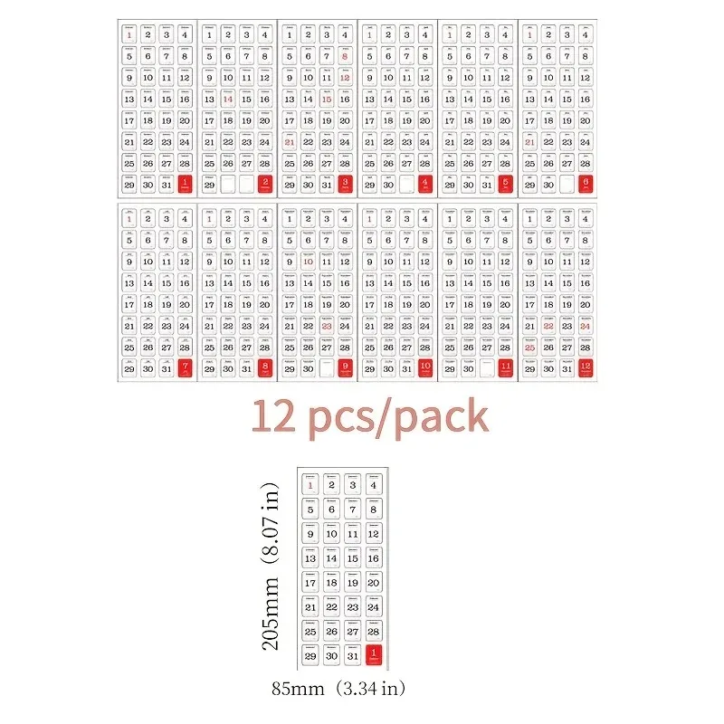 12 шт./упаковка, наклейки для блокнота