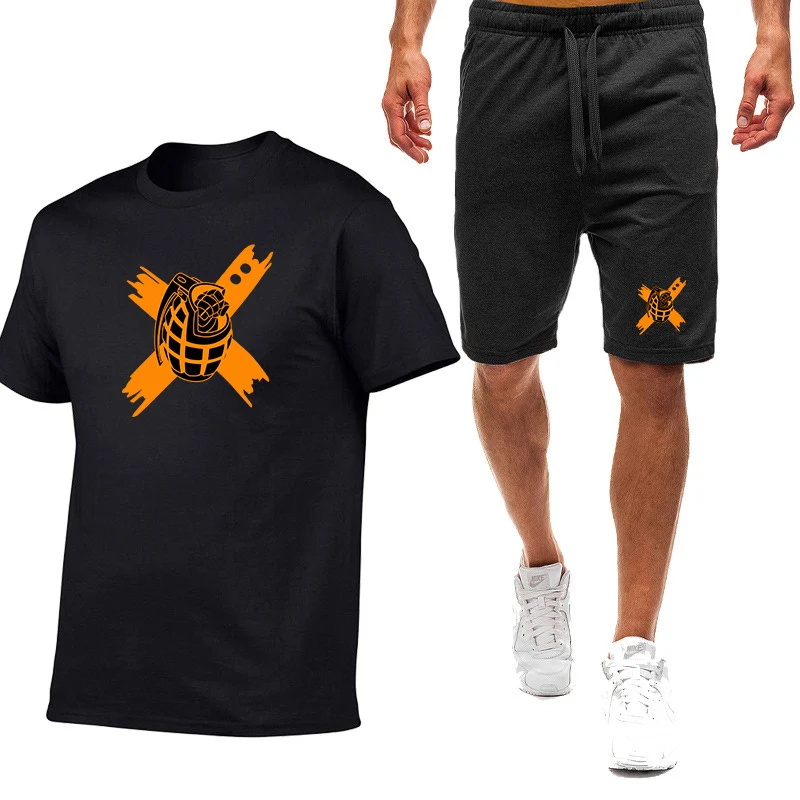 Ensemble d'été pour hommes My Hero Academia, 8 couleurs, T-shirt respirant à manches courtes + short, nouvelle collection