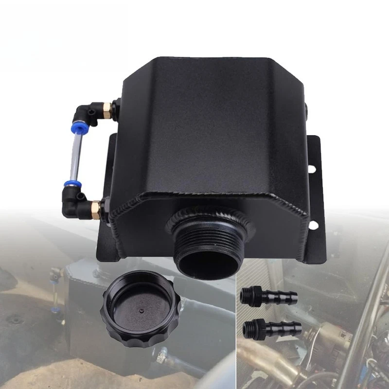 1L 2L Universal Hexagonal Square Oil Catch Can Coolant Reservoir Tank Car Modification Replacement Accessory