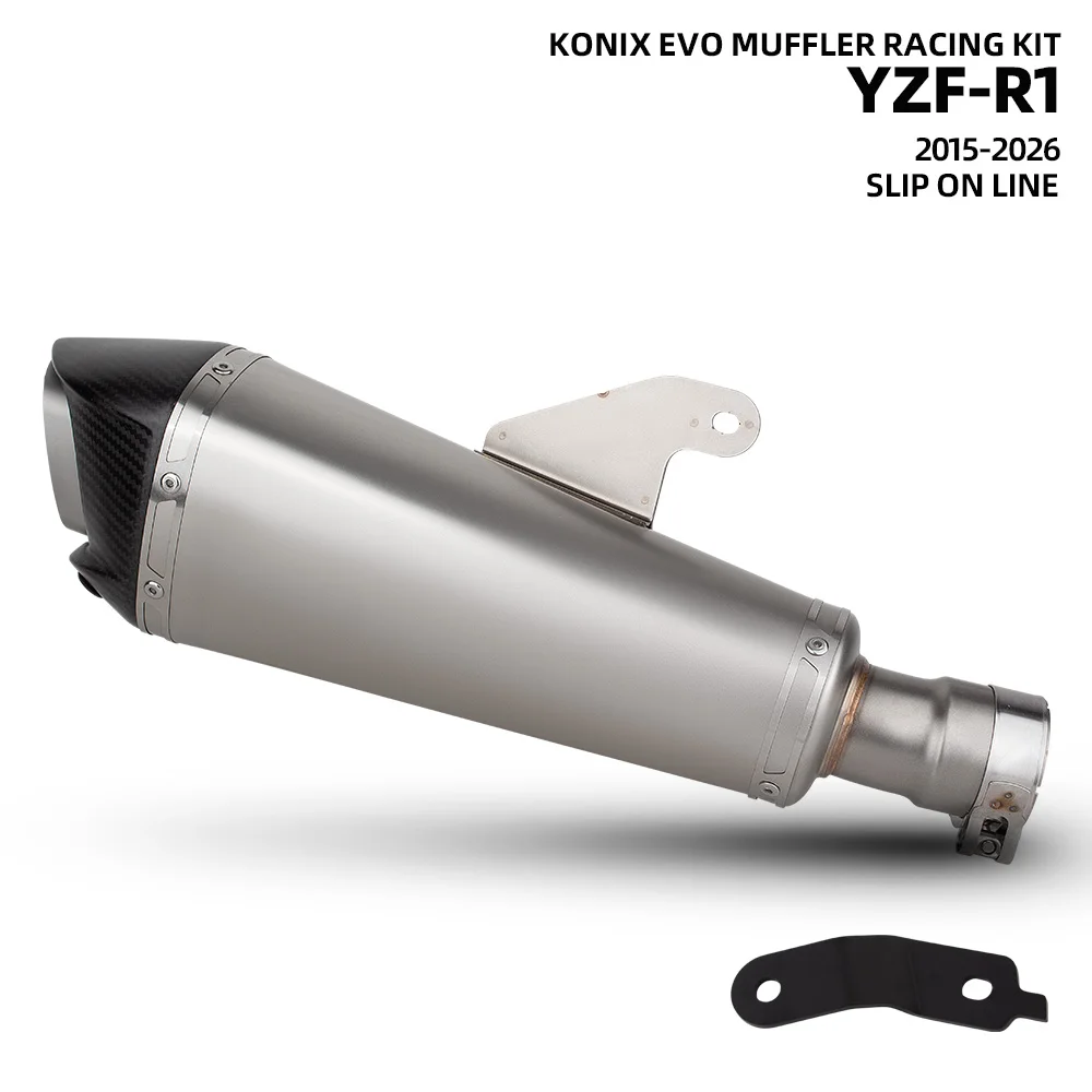 R1M Exhaust Slip on Line Pipe For Yamaha YZF-R1/R1M MT10 MT10SP MT-10/SP 2015-2026 Motorcycle Exhausts Tube Kit Racing Muffler