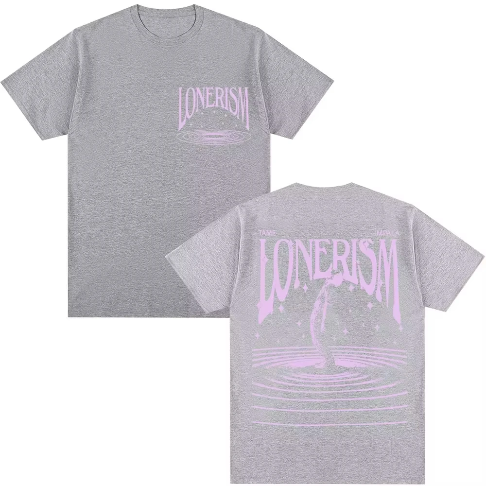 2026 Sommer Bestseller Unisex Komfort Y2K Vintage T-Shirt, Beliebte Musik Rock Band Tame Impala Lonerism Damen und Herren T-Shirt – Detail 9