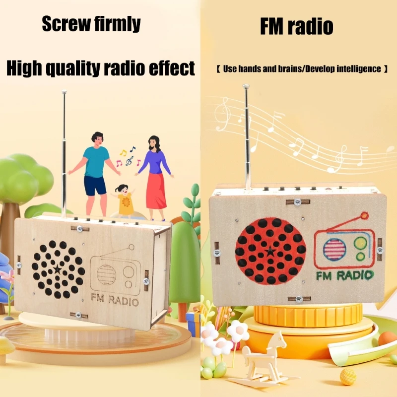 Radio Model Science and Technology Invention Handmade Self-made Assembly Handmade Physics For Children Education