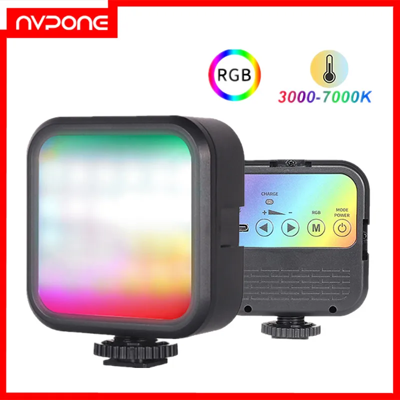 RGB Video Light Portable LED Camera Light Lamp CRI95+ 3000k-7000K Portable Photography Lighting for Smartphone DSLR SLR Vlog