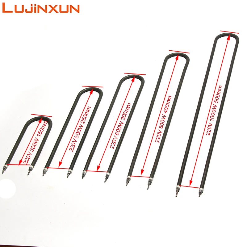 LUJINXUN 220v Electrical Oven Straight Tubular Heating Element 8mm Air Spare Resistance Flexible Heater 300w 400w 500w 1pc