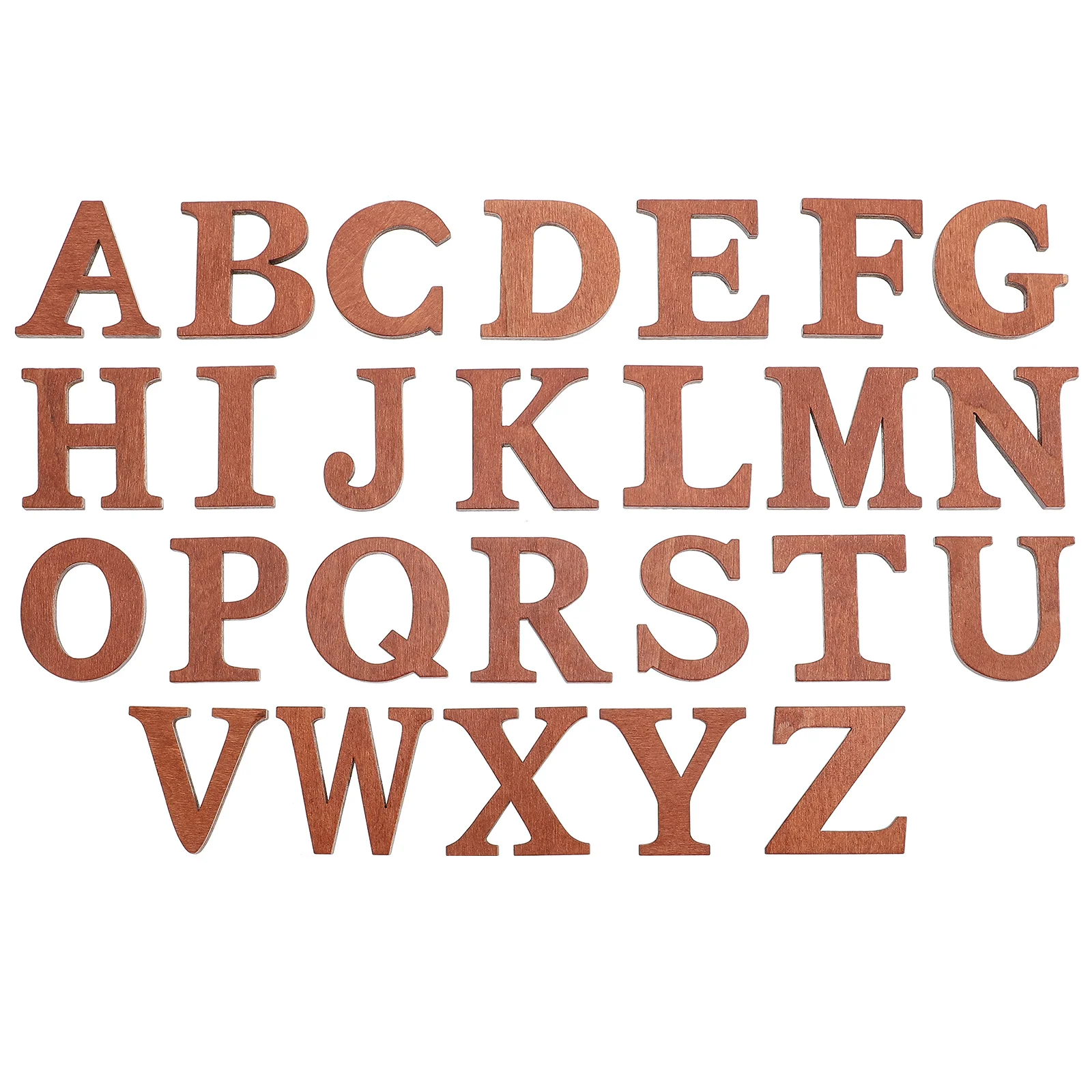 

26 pcs Wooden Alphabet Letters Light Weight Brown Scrapbooking Sewing Tools Accessories Wall Decor Kids Development