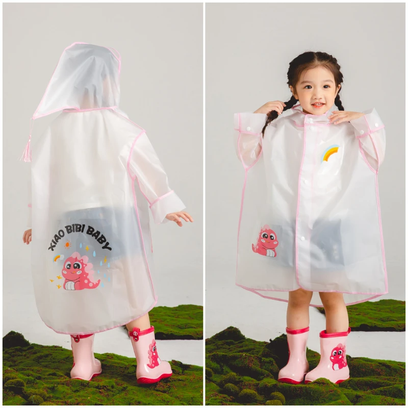 Children's Raincoat Girls' Boys' Kindergarten Children's Primary School Baby Schoolbag Position Waterproof Raincoat